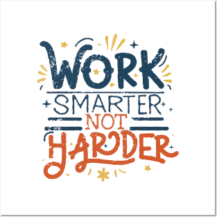 Work Smarter Not Harder. Typography Posters and Art